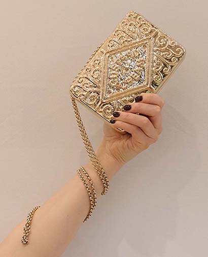Custard Cream Clutch, front view